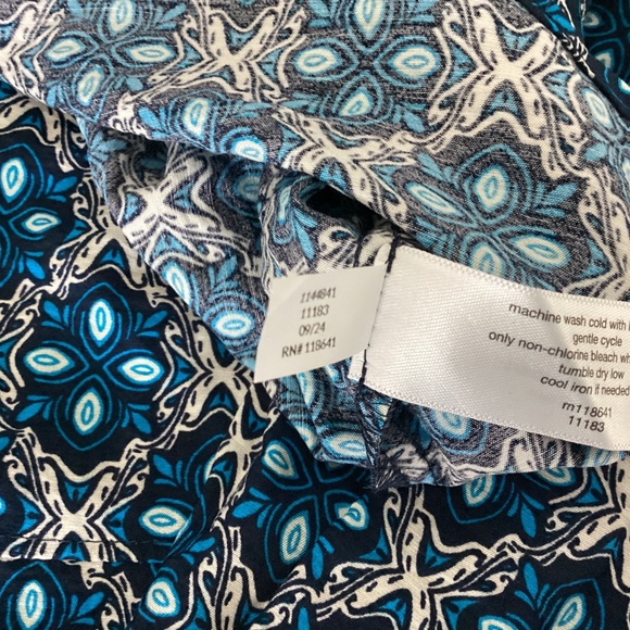 Lane Bryant NWT Boho Peasant Blouse Balloon sleeves SZ 24 Blue Paisley Hippie - Picture 8 of 11